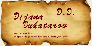 Dijana Dukatarov vizit kartica